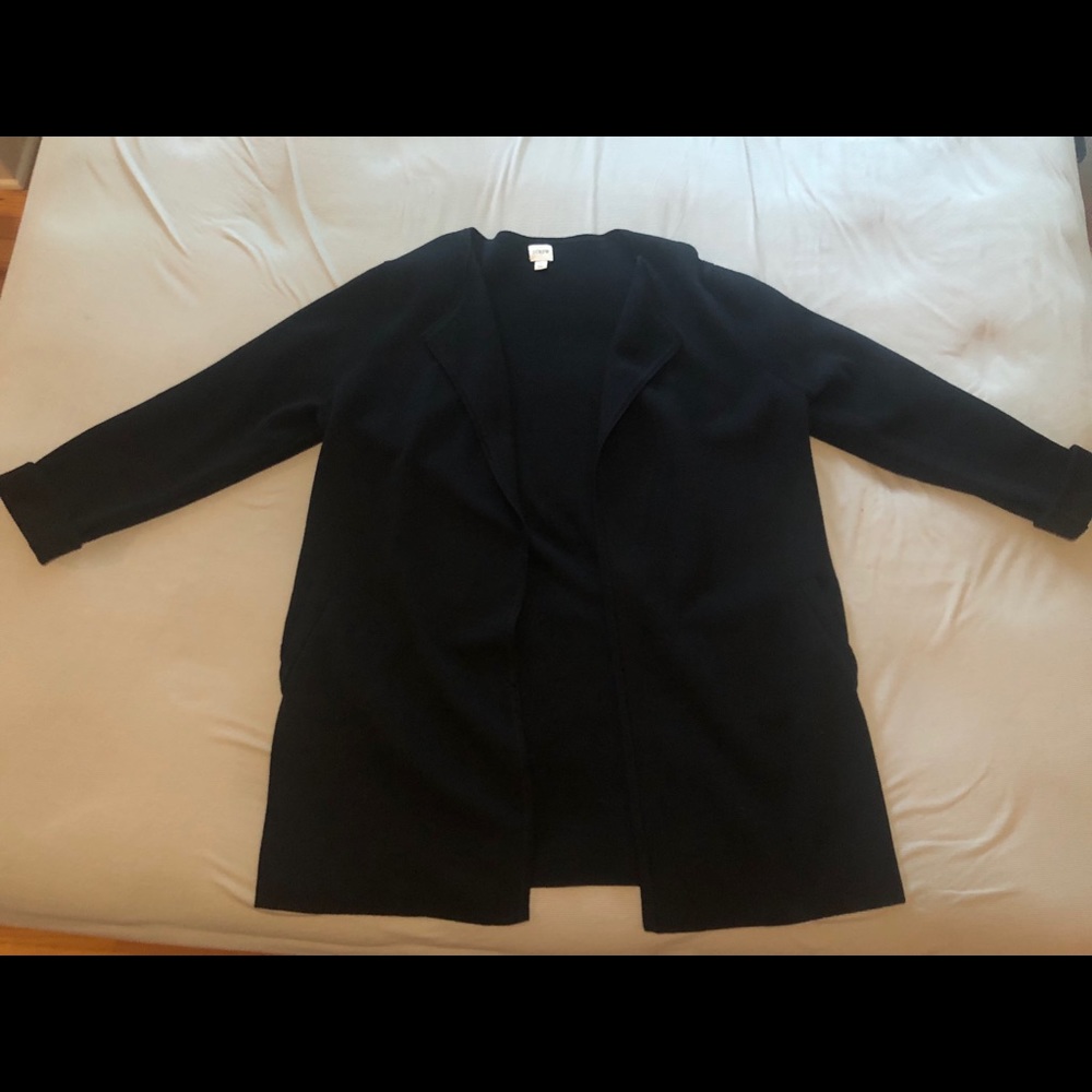 J Crew Juliette Collarless Sweater Blazer/Cardigan